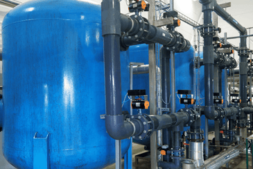 water treatment system being used to create recycled water for vehicle wash systems