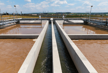 Organic wastewater treatment purification plant nurturing the environment