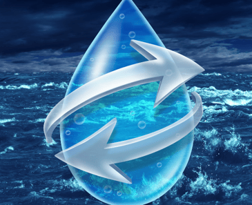 Water recycling graphic researching the difference between recycling grey water and black water 