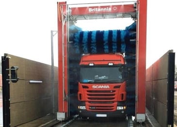 Truck wash system, 10x bigger, showing the difference between a  standard wash system