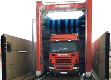 Truck wash system, 10x bigger, showing the difference between a standard wash system