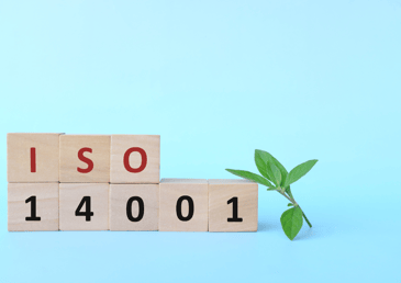 building blocks spelling out ISO 14001