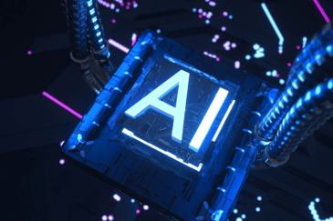 Graphic with the words AI to show how it will affect commercial vehicle washing in future