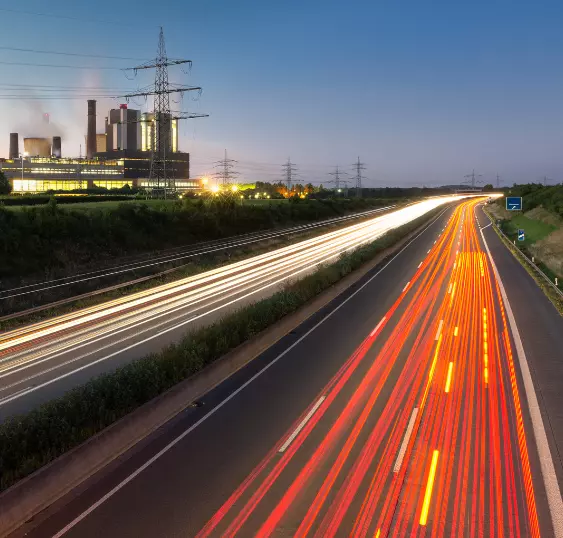 motorway at night