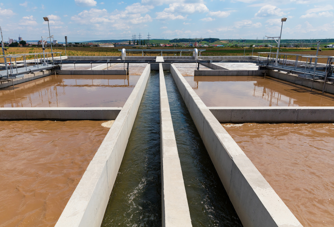 Organic wastewater treatment purification plant nurturing the environment
